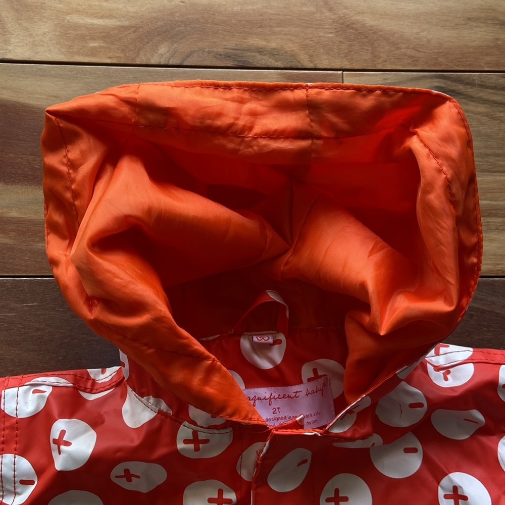 Magnificent Baby Magnetic Raincoat 2T Orange Circles - Picture 11 of 16